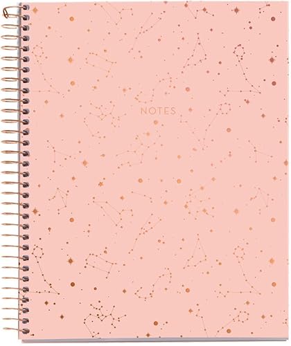 Miquel Rius M Fashion - Cuaderno de 4 temas en espiral, rayado A5-8.25 x 5.87 pulgadas, 120 hojas de papel pesado blanco, sujetos separados por