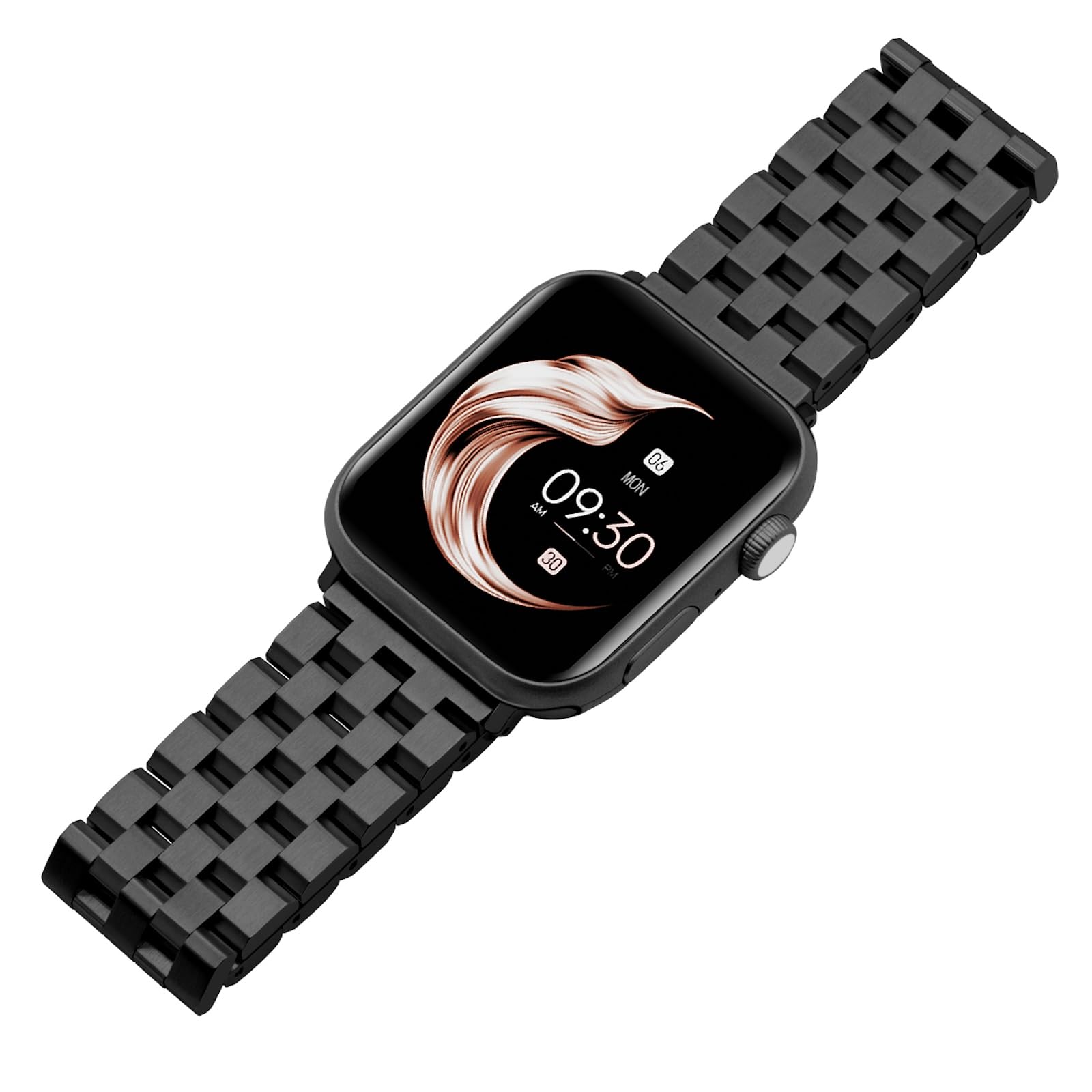 Juntan Watch Bracelet Compatible for Apple Watch Band 42mm 44mm iWatch Series 10 9 8 7 6 5 4 3 2 1 Apple Watch Sport Brushed Stainless Steel Watch Band Black - Image 3