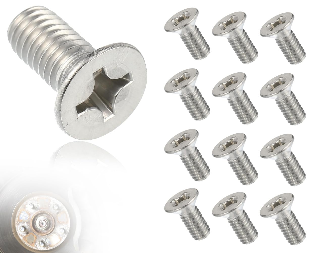 Set Di 8 Viti Per Disco Freno Rotore - Acciaio Inossidabile, Sostituzione OEM