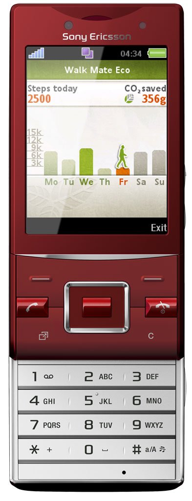 Sony Ericsson Hazel Handy (5 MP, UKW-Radio, WLAN, GreenHeart) Passionate Rouge