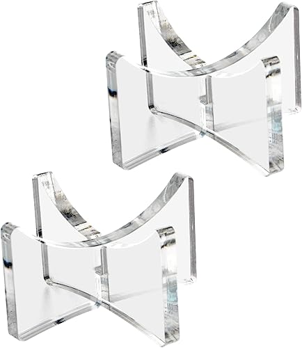 Soportes de béisbol acrílicos para exhibición de recuerdos de bola, exhibición de softbol, estante de exhibición de tenis (1.97 x 1.1 pulgadas,