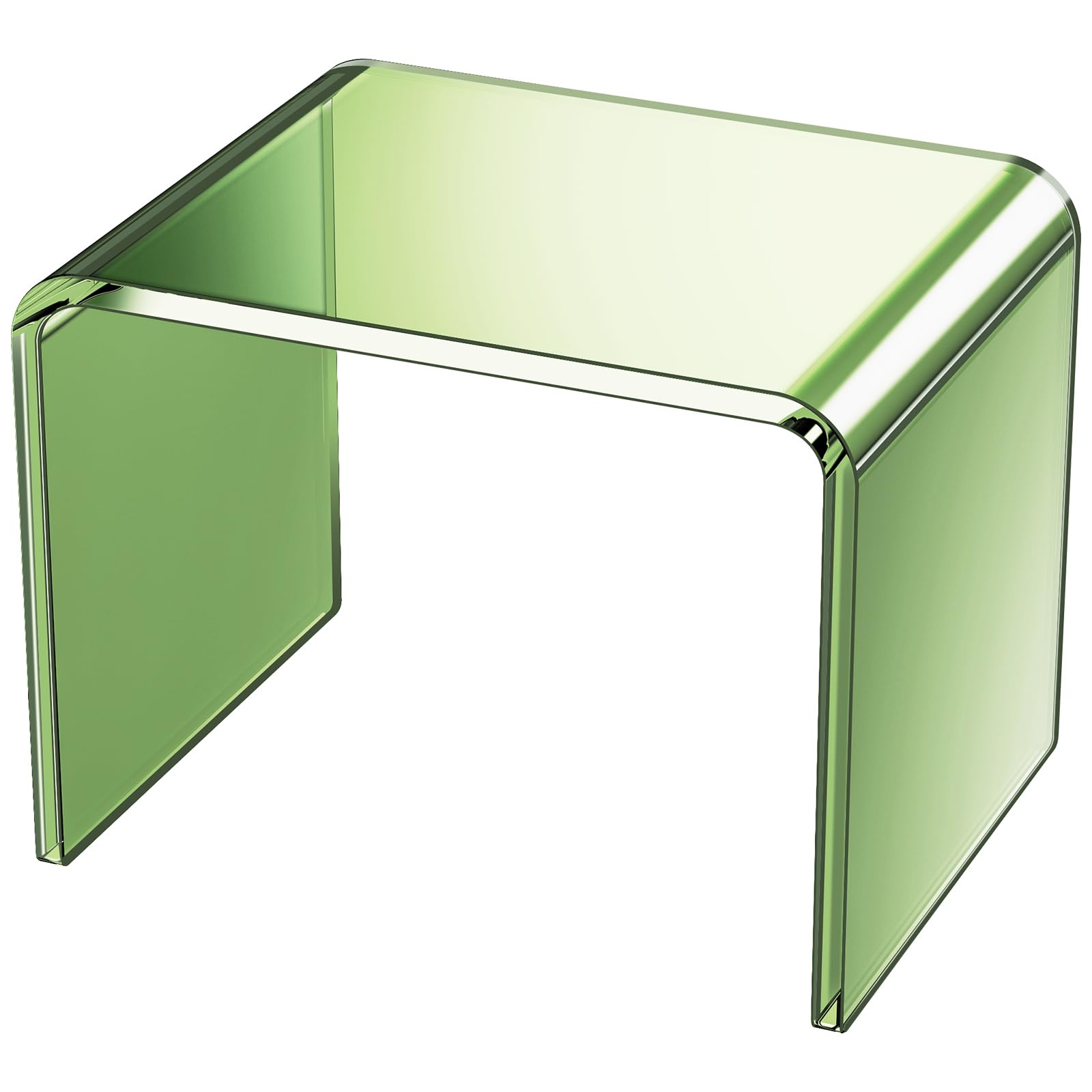 Sgabello in Acrilico Piccolo, Sgabello da Piedi in Acrilico Trasparente per Bagno, Camera da Letto e Cucina con Antiscivolo, Supporta fino a 113 kg (Trasparente, 32 cm x 22,9 cm × 24,9 cm