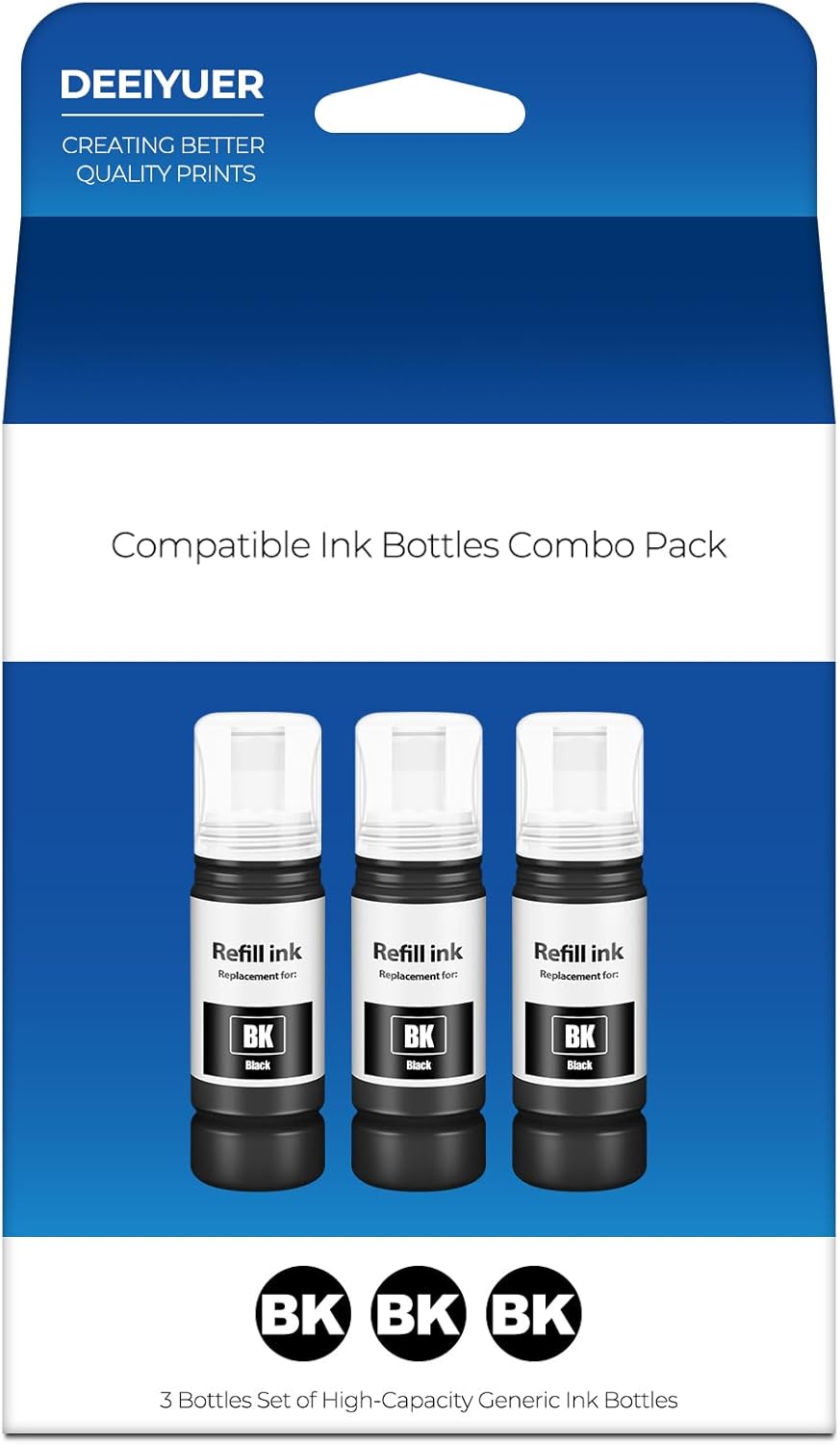 Compatible for EPT522 Black Ink Refill Bottles ET-2800 ET-4800 ET-2803 ET-2720 Compatible for EPT522 Ink Refill Bottles Black Use for Eco Tank ET 2800 ET 2803 ET 4800 ET-2400 ET-2720 ET2800 ET2803