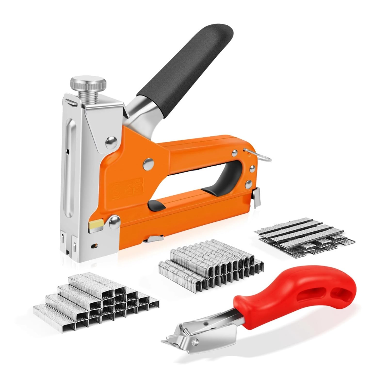 Graffettatrice Per Legno Graffatrice for carichi pesanti 3 in 1 Tappezzeria | Pistola for chiodi in acciaio for punti metallici for tappezzeria con 3000 punti metallici