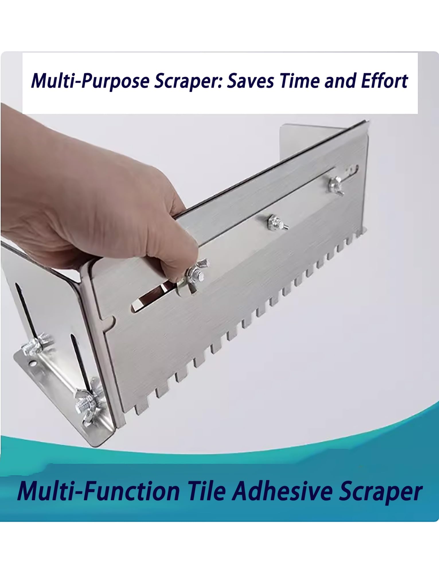 Llana Dentada de Doble Uso para Adhesivo de Azulejos, Herramienta Profesional de nivelación Intermedia, Adecuada para la colocación de Azulejos de Suelo y Pared, Ideal para la aplicación de