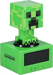 Paladone Despertador Minecraft Creeper - Oficialmente licenciado, música no jogo e luz noturna para crianças e adolescentes, acessório de sala de jogos