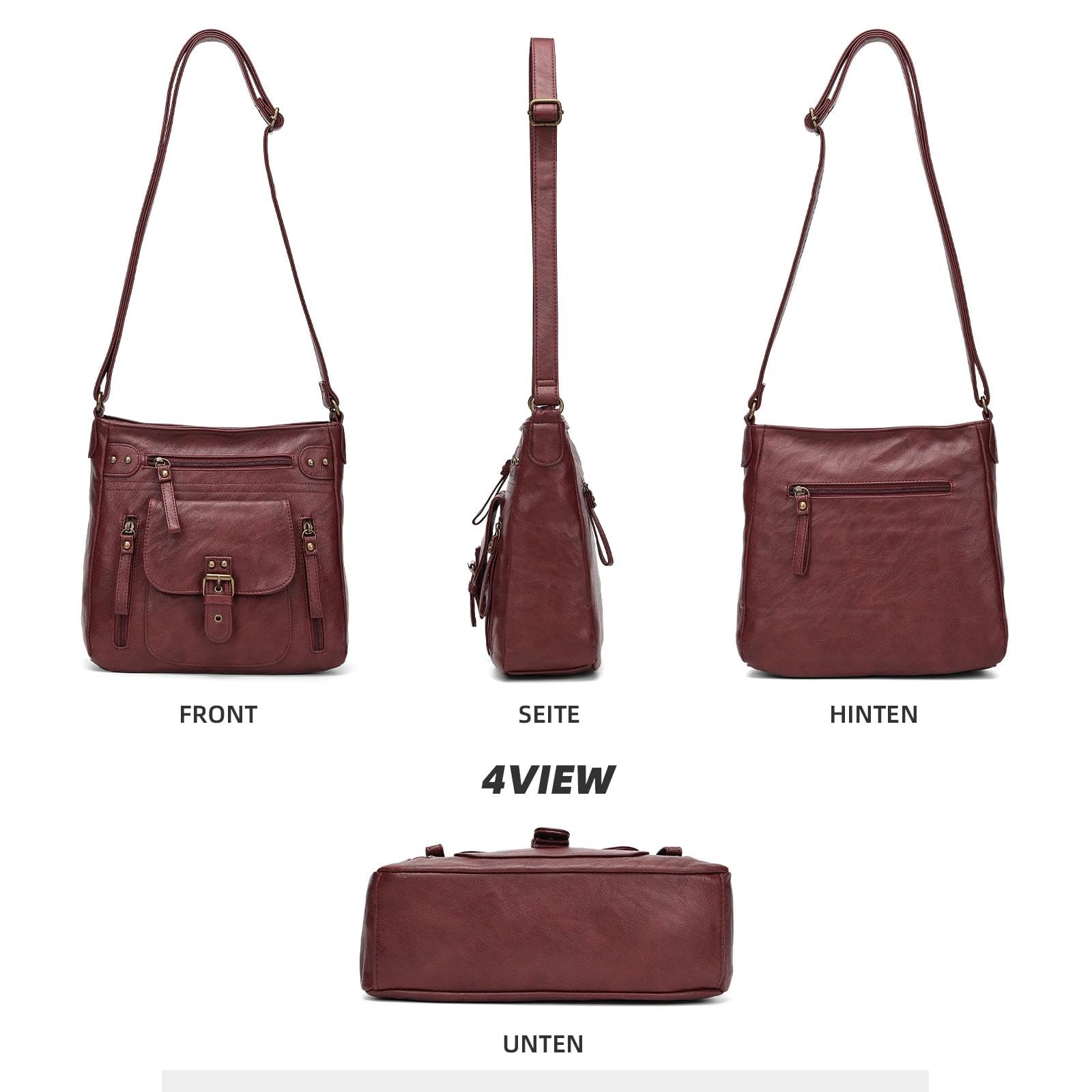 KL928 Tasche Damen Umhängetasche kleine Handtaschen Schultertasche Damentasche Damenhandtasche mittelgroß handtasche Lederhandtaschen Geldbörse PU Leder für frauen oder Mädchen