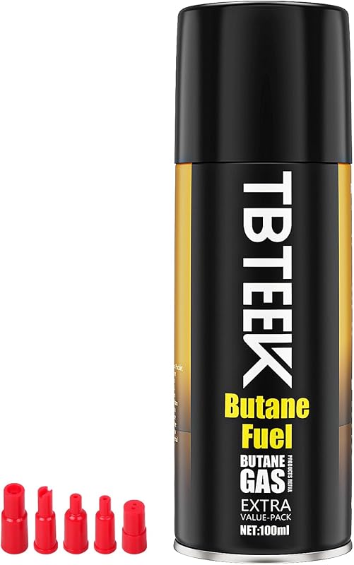 TBTeek Recambio de butano, recambio de líquido para encendedor ultra refinado, recambio de combustible de butano de 100 ml, bote de butano para encendedor de antorcha, soplete de butano, soplete de cocina (1 lata)