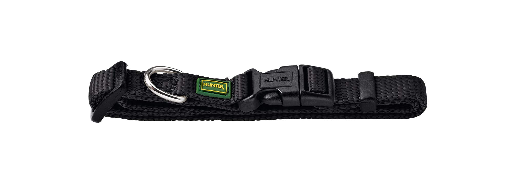 HUNTER Vario Basic - Collare per Cani, Resistente, Flessibile, Chiusura a Scatto, S/1,0, Nero