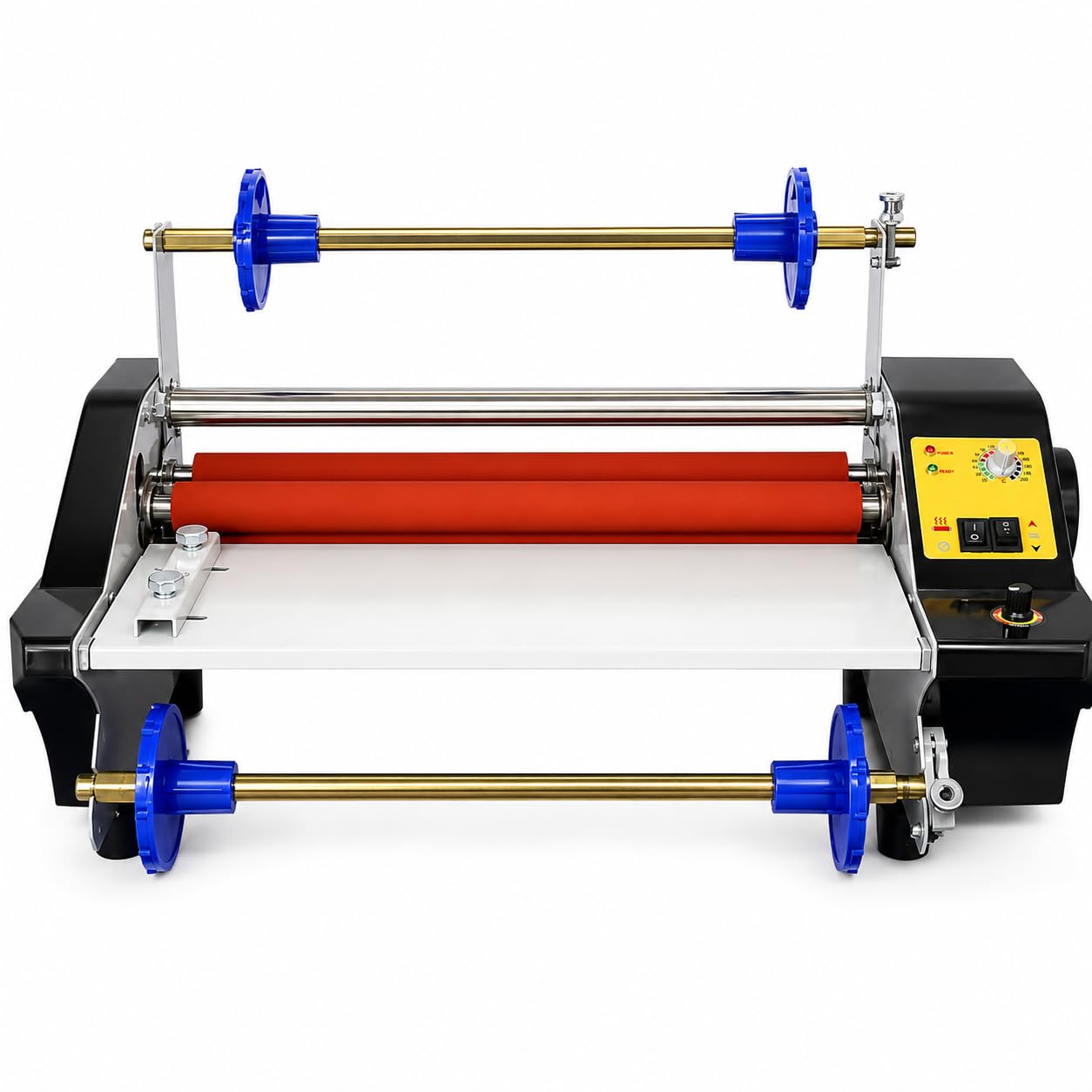 Plastifieuse Thermique pour Photos, Cartes, Flyers, Réglable 0-200°C, Largeur 35cm, Simple/Double Face, Vitesse 0-2m/min Idéal pour Couverture de Livre