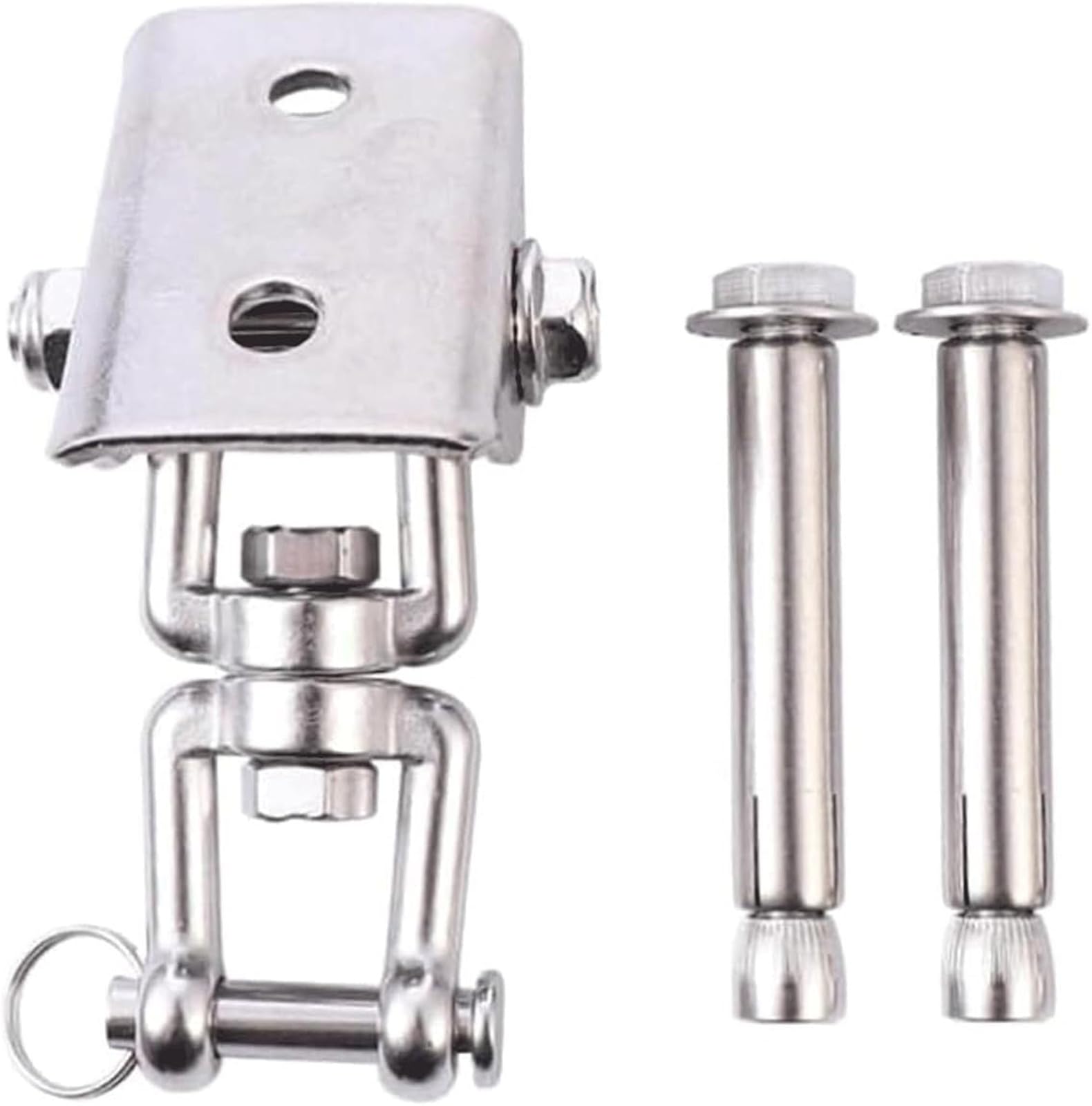 MYXJX Ceiling Hooks, 1set Metal Swivel Swing Hook Screw Bracket Hardware Kit with Expansion for Yoga Chair 100 * 70 40 mm