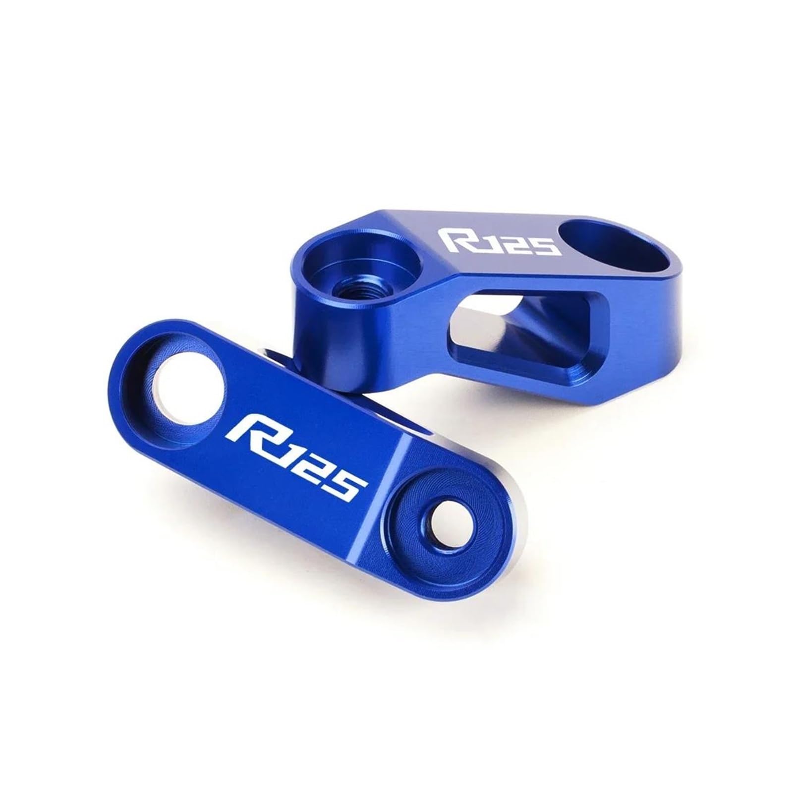 Dla Yamaha YZF R1 R1M R3 R6 R7 R25 R125 YZFR1 YZFR1M YZFR7 Adapter PodwyżSzająCy Do Lusterka Wstecznego(Blue)