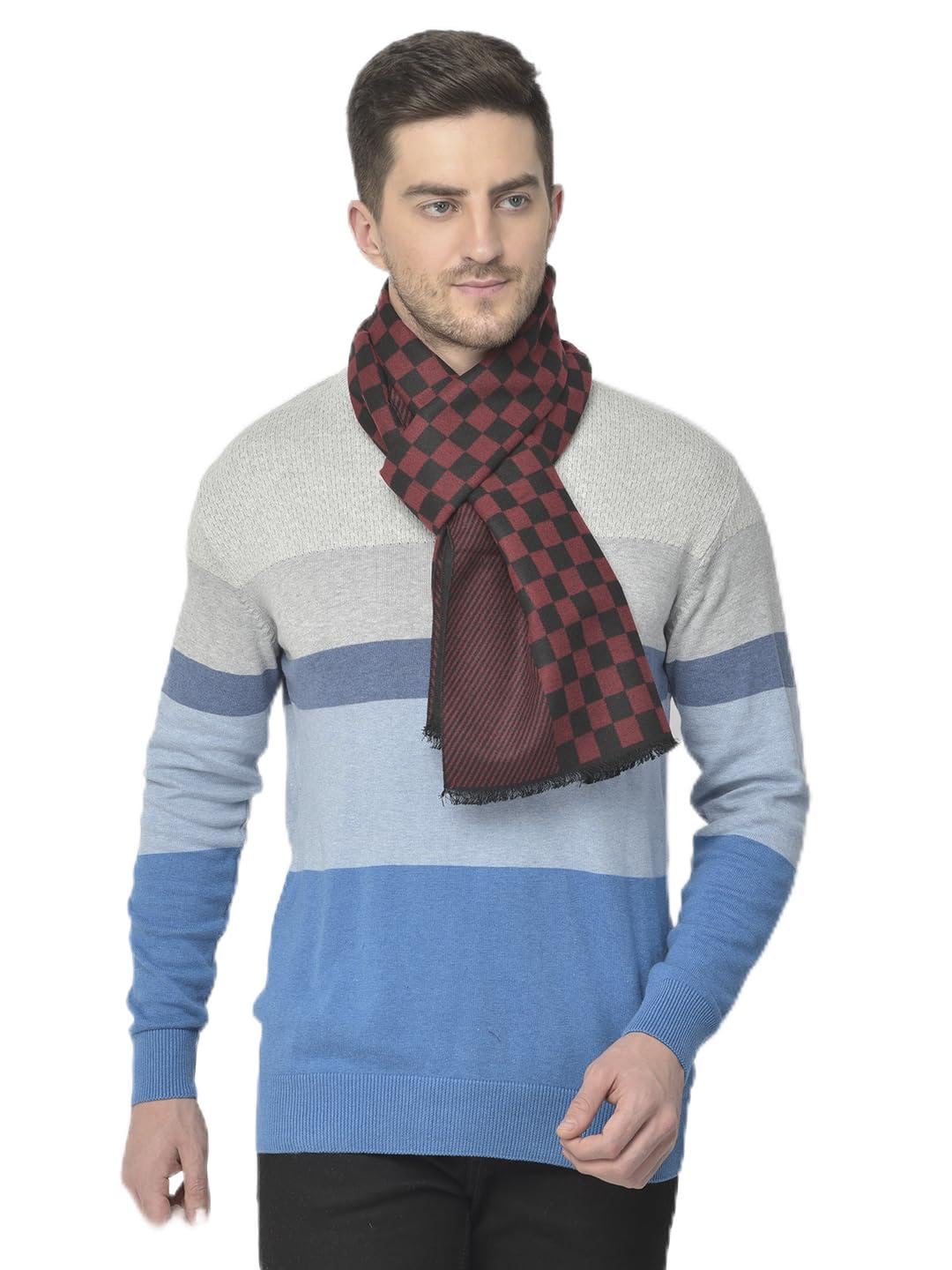 cazzano Men Checked Acrylic Winter Scarf-picture-42