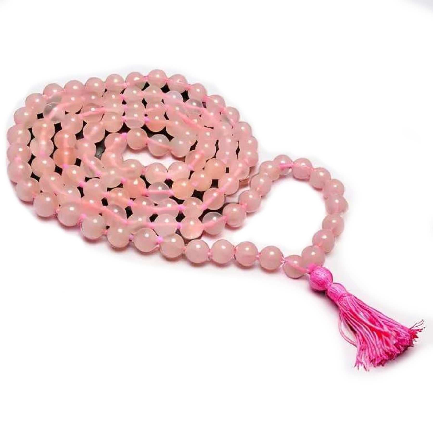 ishaspirituals Rose Quartz Mala 108 Beads Certified Natural Pink Quartz Mala Nacklace 6mm Original Pink Gemstone Crystal Mala For Men-picture-11