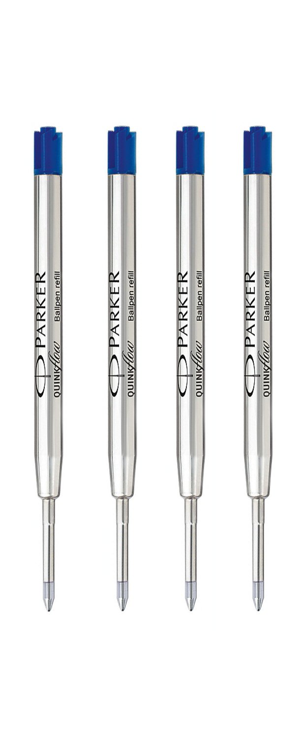 Parker recharges pour stylo bille - pointe moyenne - encre bleue