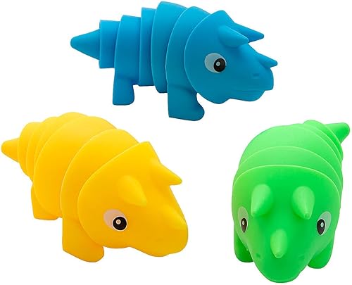 Fun Express Dinosaurio triceratop articulado Fidget Toys, 12 piezas