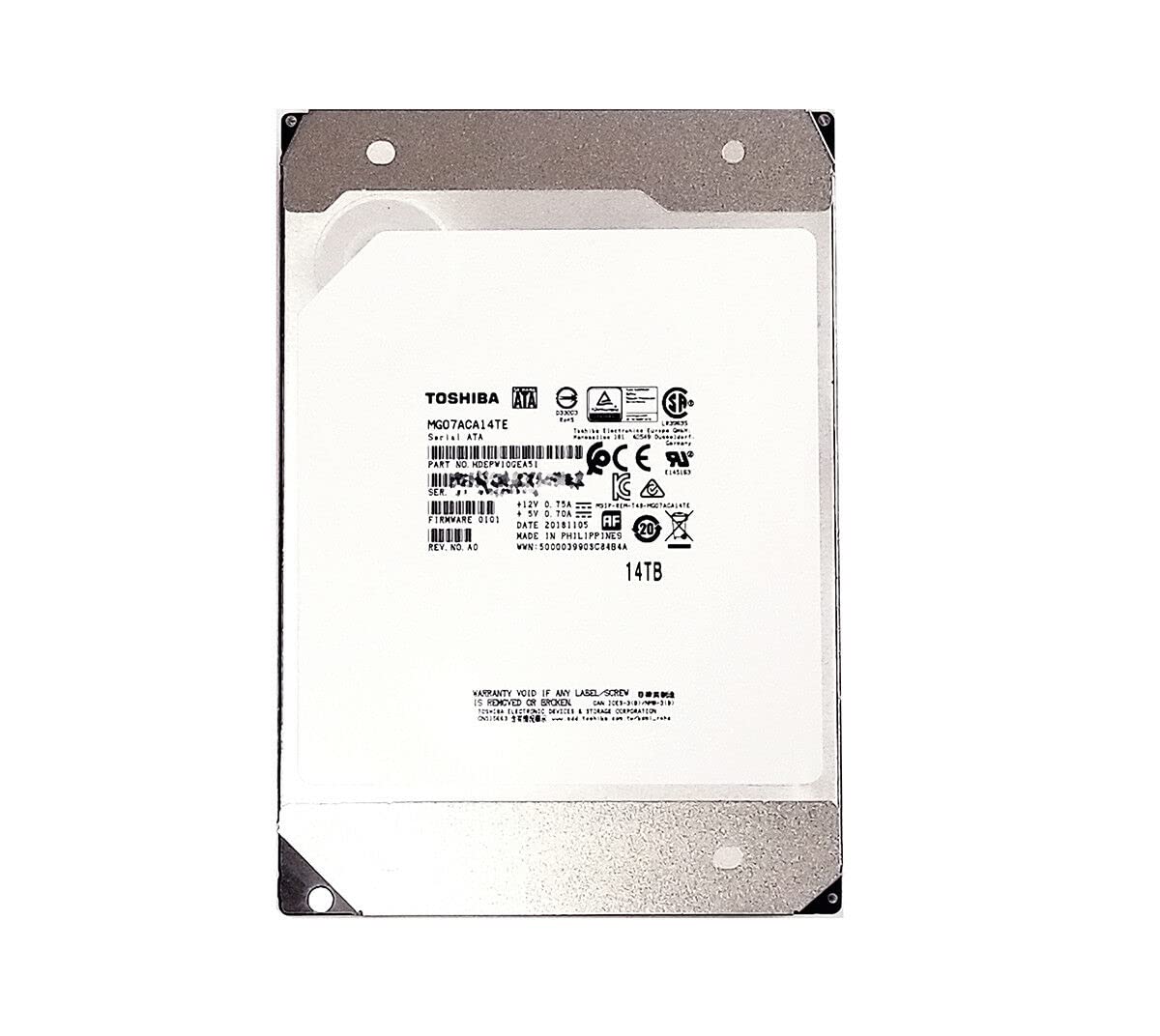 最終値下げ【新品】 東芝 内蔵HDD 3.5インチ 14TB MG07ACA 楽天市場】東芝 内蔵 HDD 3.5インチ 14TB SATA 6 Gbit/s 7200rpm