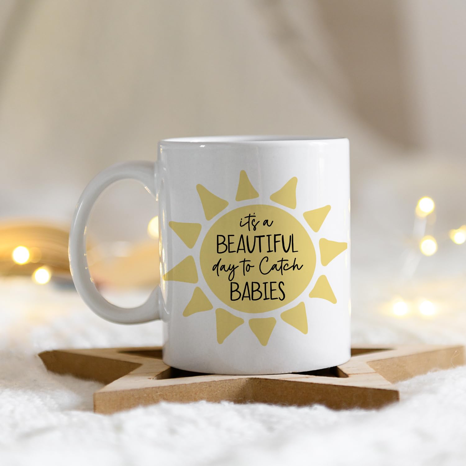 IWXYI Labor And Delivery Nurse Cup,Ob Doctor Gift,It's a Beautiful Day To Catch Babies Mug,l&d Nurse Coffee Mug 11 Ounce,Midwife Gifts