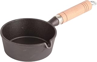 Small Cast Iron Nonstick Mini Frying Pan, 13x5cm, Black, 1kg Max Weight, No Lid, Includes Pan & Handle