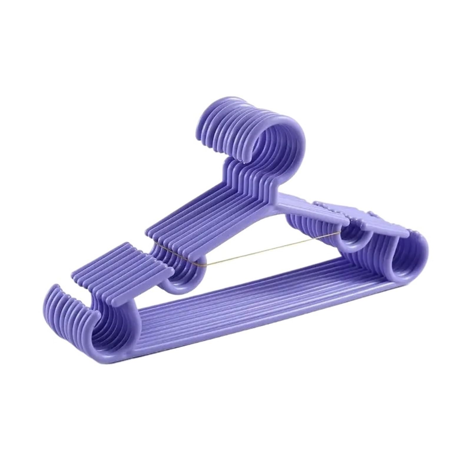 5-20Pcs Plastic Clothes Hanger and Can Be Used(Purple,5)