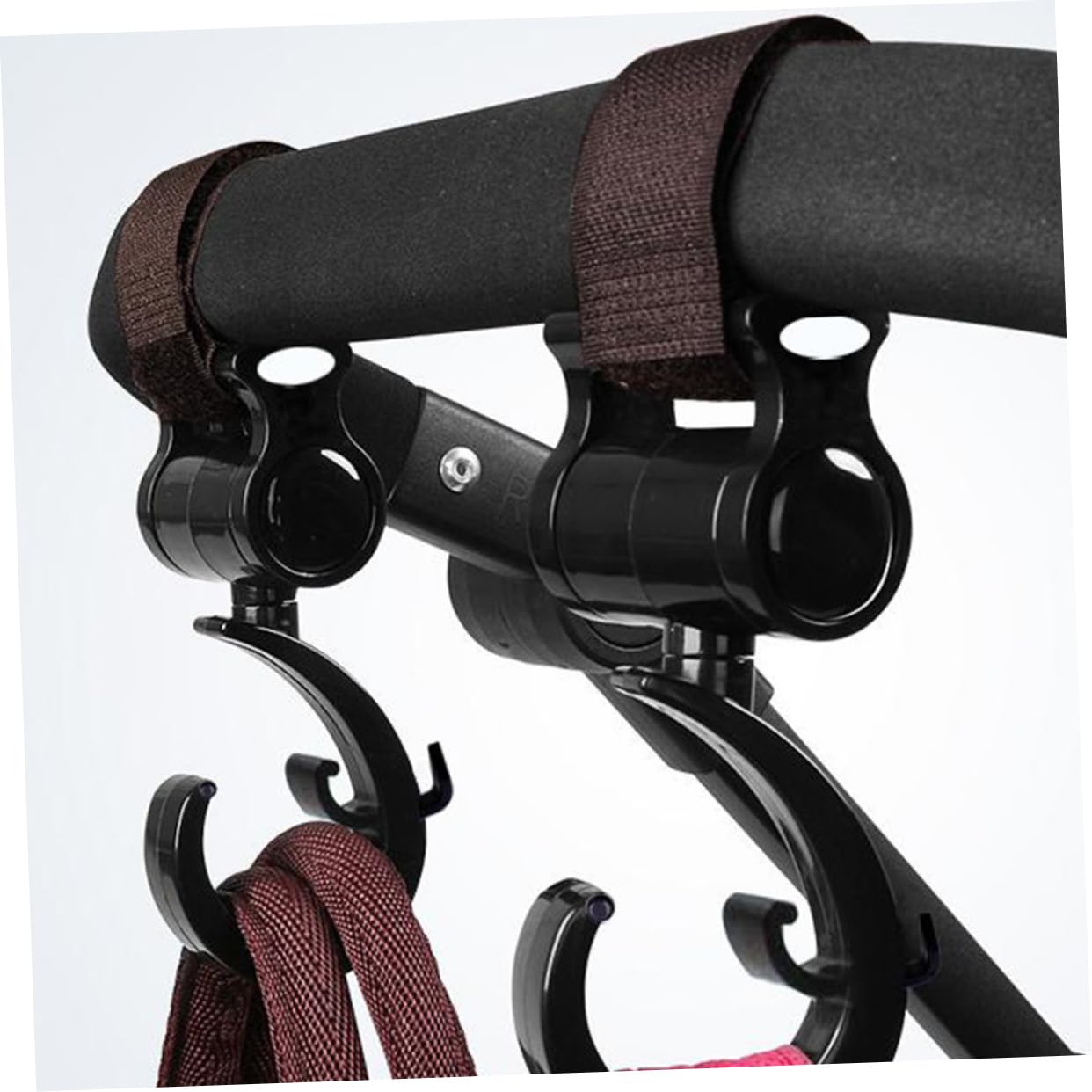 MAGICLULU 2Pcs Stroller Strap Hooks Heavy Duty Multiuse Hanging Buckles for Motorcycles and Electric Scooters Easy to Attach Detach for Shopping Bags and Diaper Bags