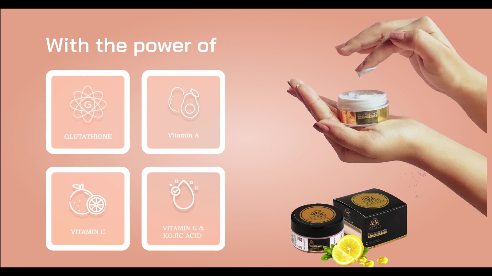 Urban Essence Glutathione Cream For Skin Whitening, Reduces Dark Spots,  Pigmentation And Ageing Effects, Enriched With Vitamin A, C & E, Kojic Acid  