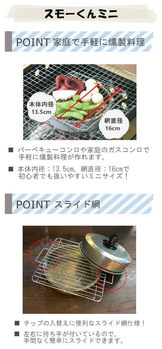 Amazon | マルカ(Maruka) スモーくんミニ網つき燻製器熱燻、温燻対応