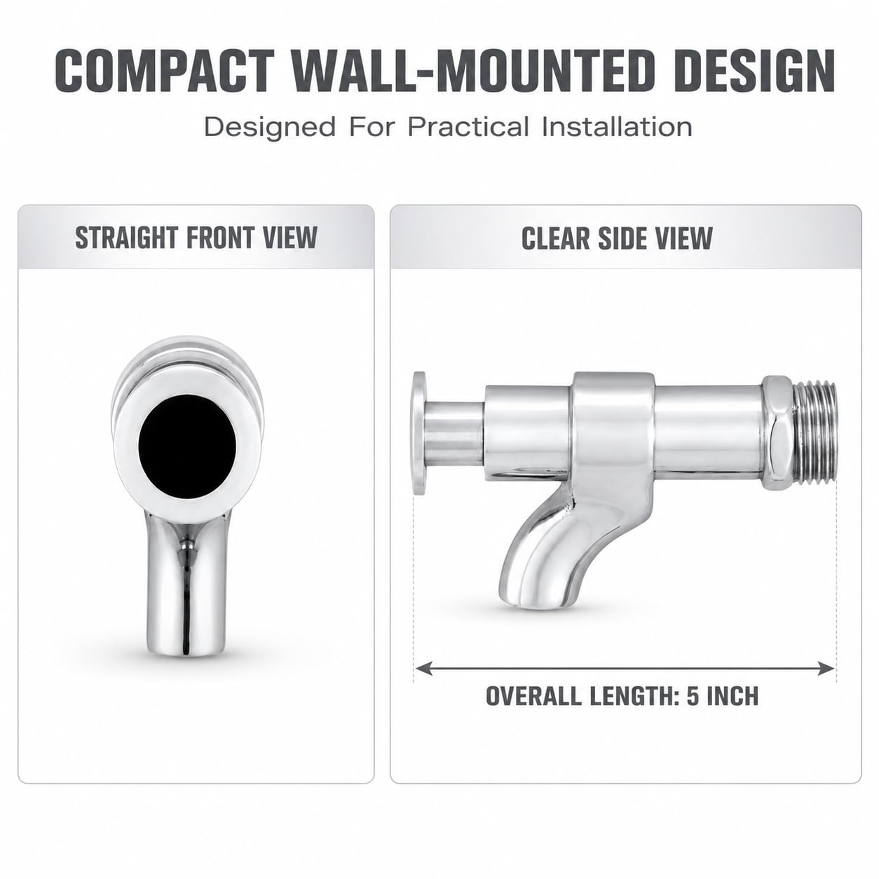 ZAP Chrome Brass Push Tap - Self-Closing Water Tap -4 ZAP Chrome Brass Push Tap - Self-Closing Water Tap -4