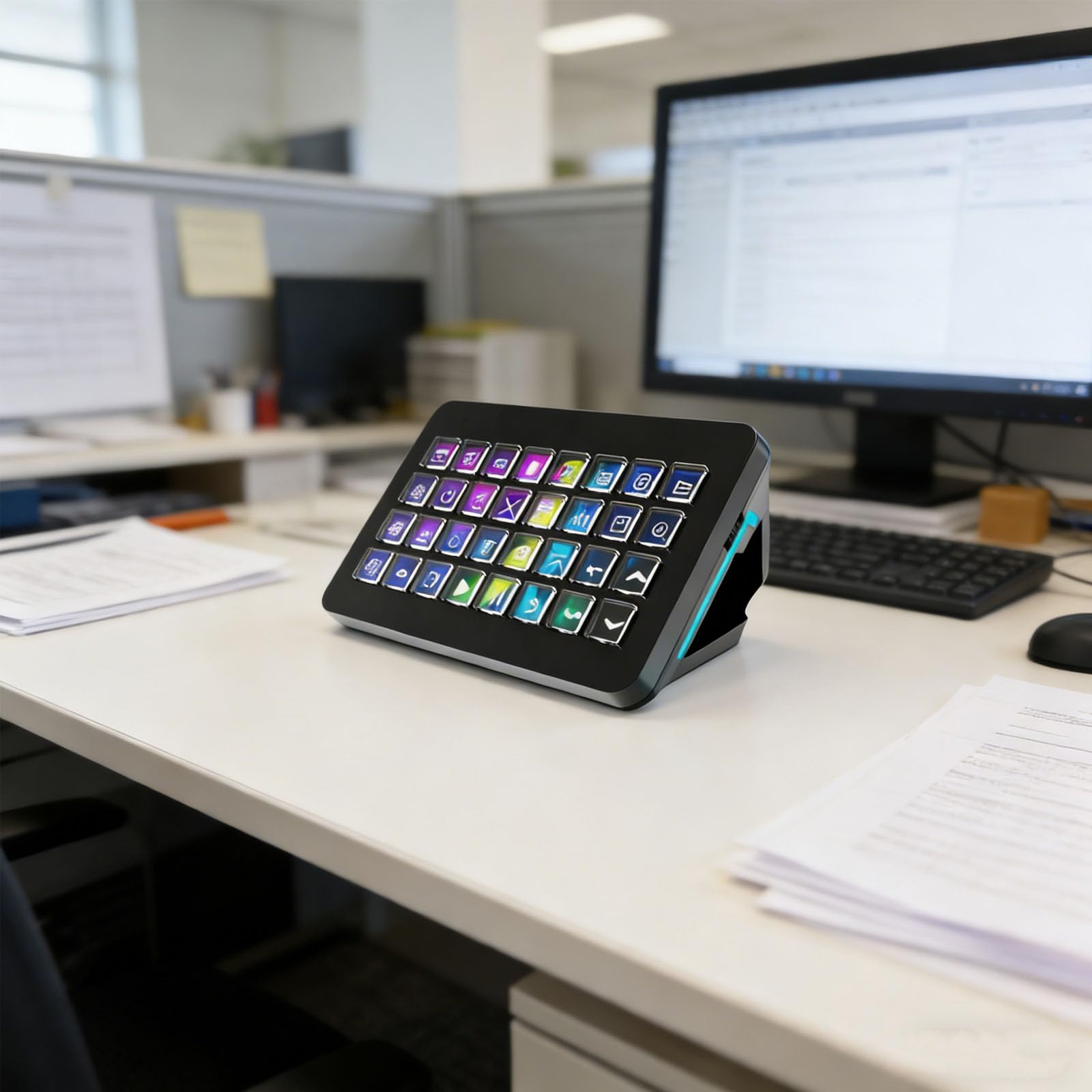 Pannello Controllo visivo Tastiera Personalizzabile a 32 per Controllo dello Streaming Live Streamdeck Migliora la produttività Streaming Lavoro