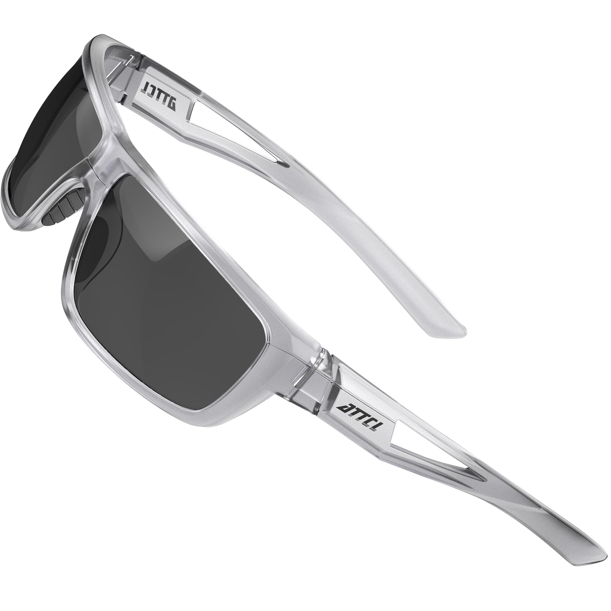 ATTCL Sports Polarized Sunglasses For Men Cycling Driving Fishing 100% UV Protection J2021 Touqianhui-Grey UV400 CAT 3 CE — image 1