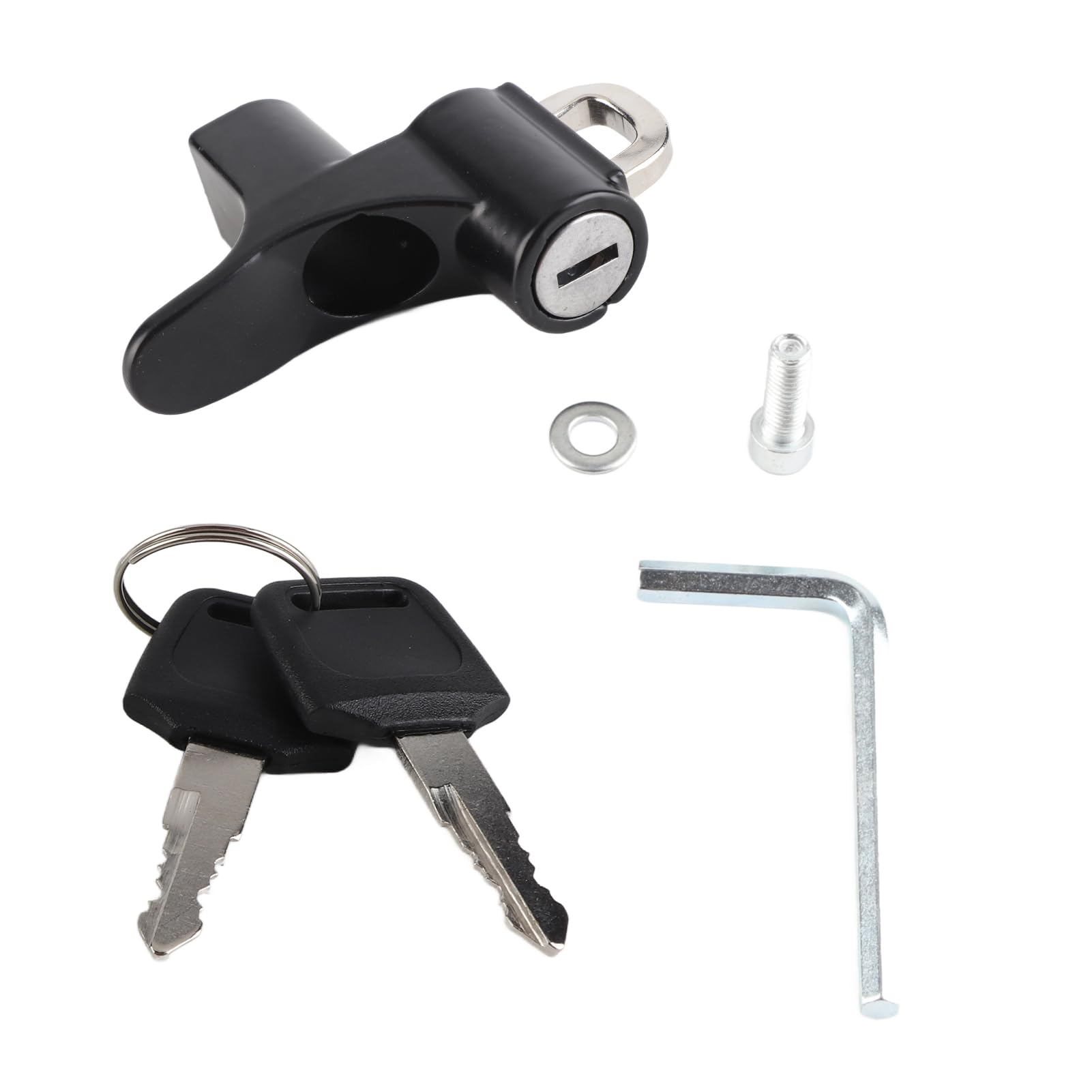 Yctze Cerradura de Gancho de Seguridad para Casco de Motocicleta con Llaves, Robo para Motocicletas, Scooters y Vehículos Eléctricos Cerradura de Casco de Motocicleta, de Seguridad para, de