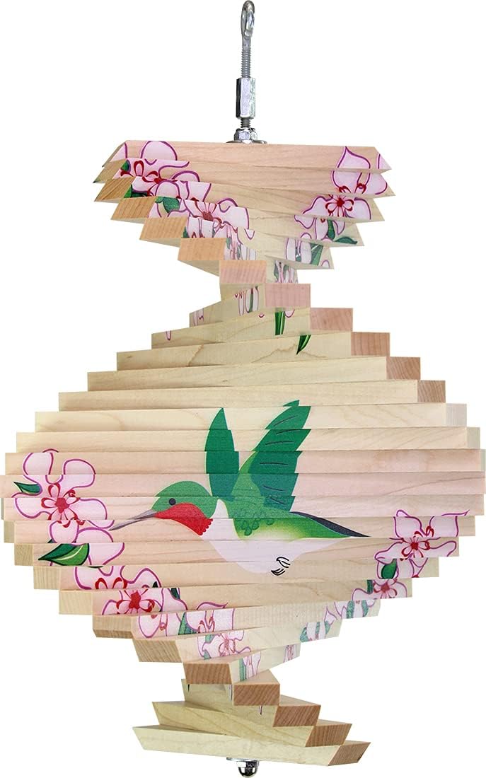 Natural Wood Wind Spinner - Made in USA
