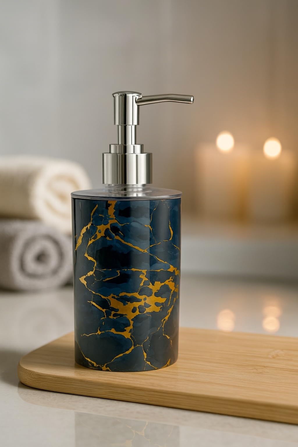 Emoh Roced Refillable Liquid Soap Dispenser 250ml | Unbreakable Plastic Handwash Bottle with Pump for Bathroom, Kitchen, Sink, Wash Basin | Reusable Lotion, Shampoo & Sanitizer Dispenser (Pack of 1)