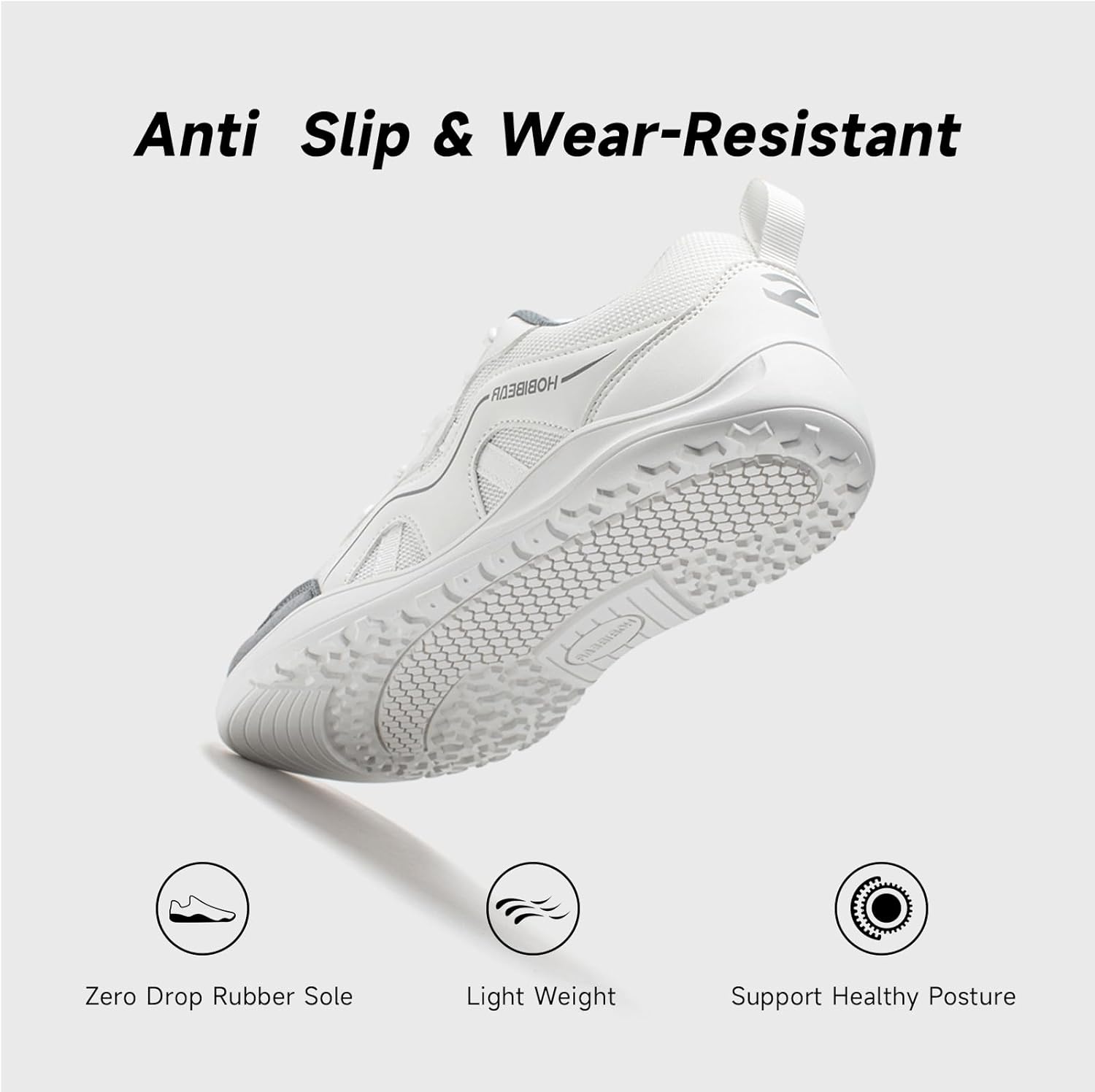 HOBIBEAR Men's Wide Toe Box Barefoot Sneakers | Zero Drop | Lightweight Walking Shoes