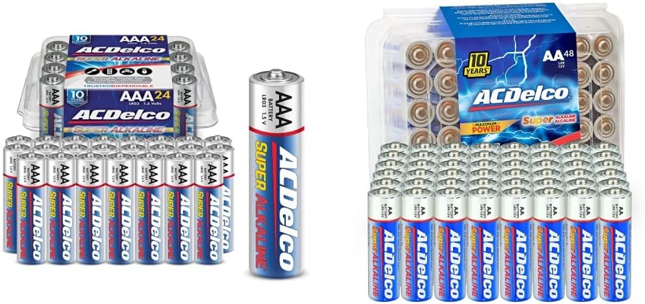 Powermax ACDelco AAA and AA Alkaline Batteries (72-Count) Bundle