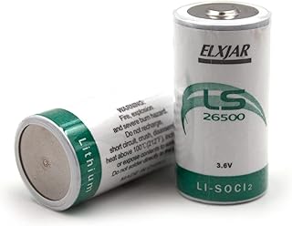 (2-Pack) 3.6V 9000mAh ER26500 C Size Lithium Thionyl Chloride Battery for SAFT LS26500, SL-770, Tadiran TL-5920, Fleet Monitoring, Carbon Monoxide Detectors
