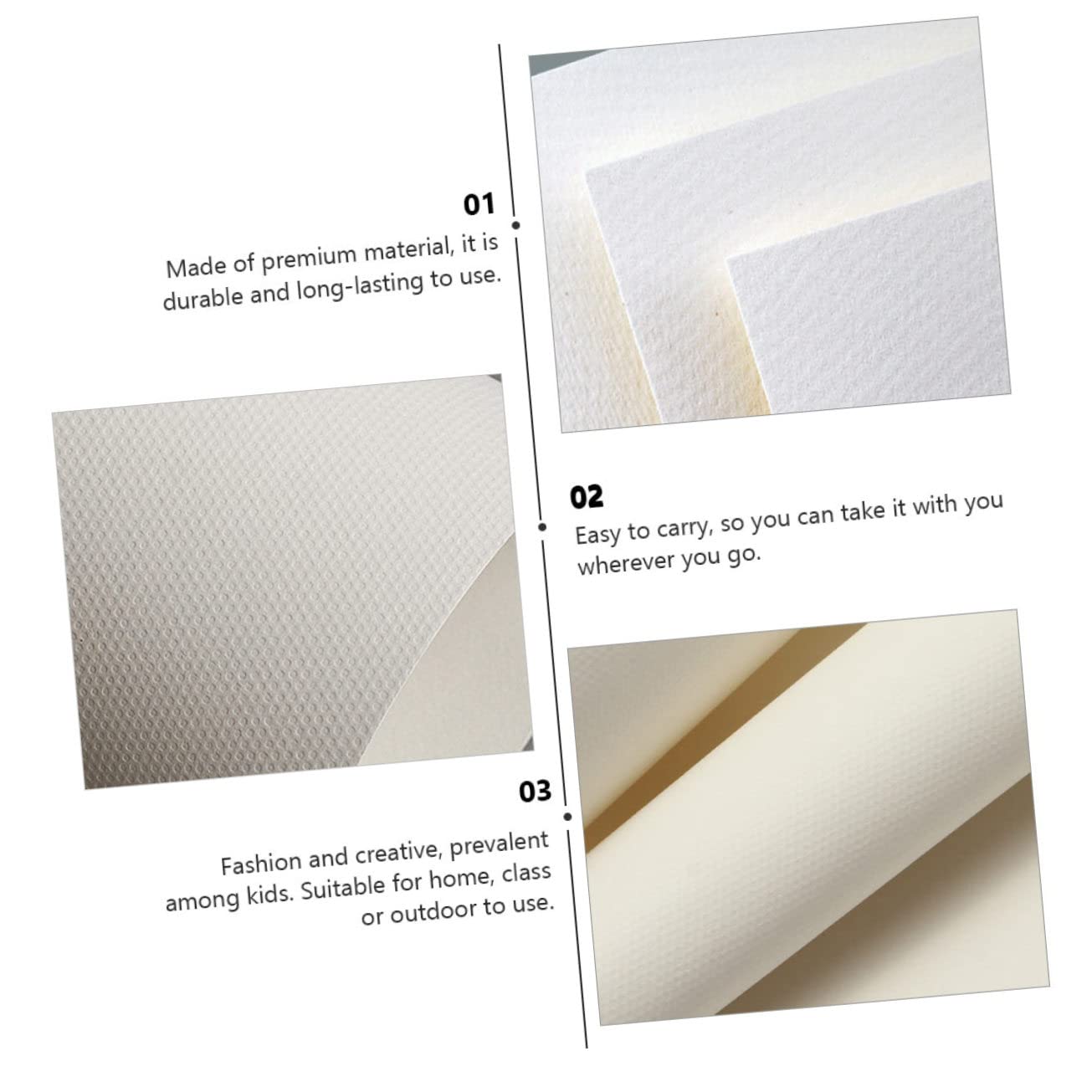 TEHAUX Papier à Croquis 8k 180g Pour Garçon Et Filles, 60 Feuilles Gouache Pratique, Papier De Peinture Polyvalent, Fournitures D'art Scolaire Et Loisirs Créatifs, Usage Intérieur Et Extérieur