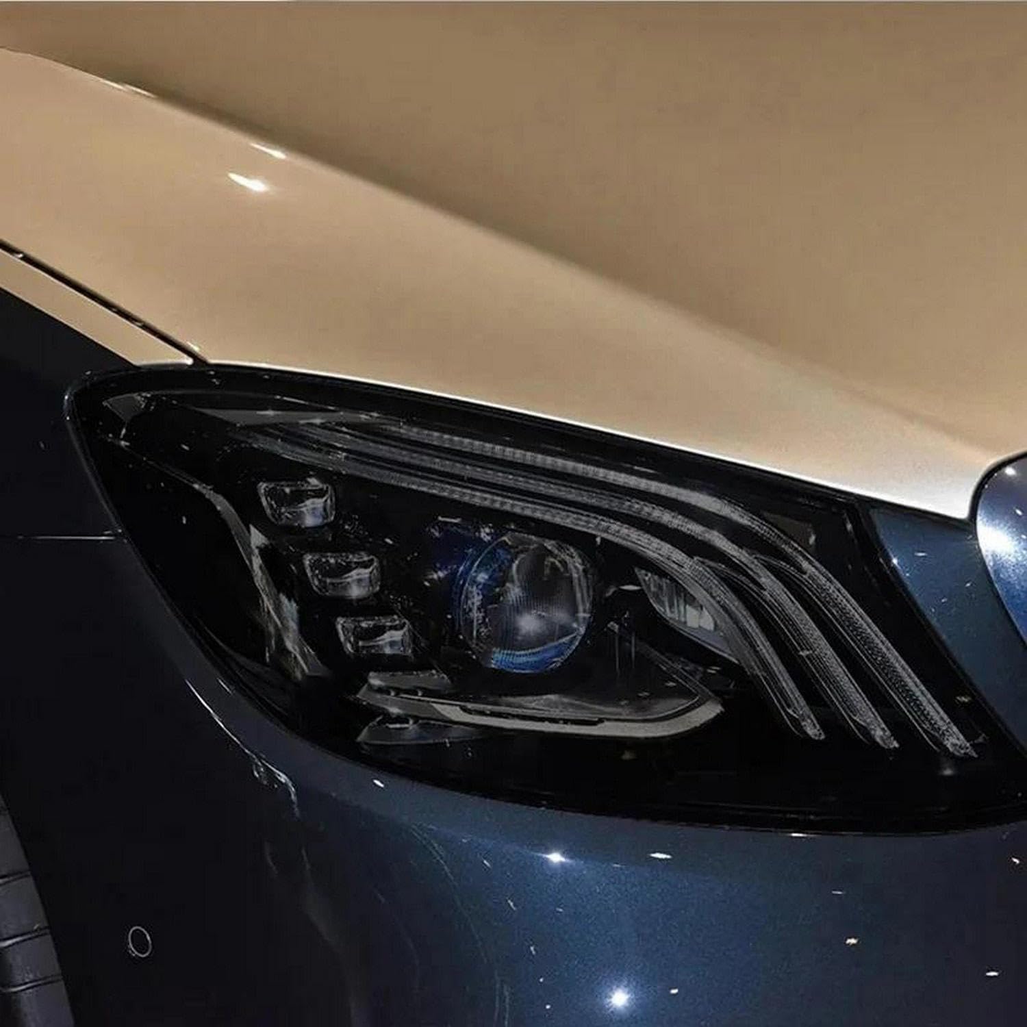 Reflektor samochodowy tylne światło folia ochronna reflektor winyl renowacja przezroczysta czarna naklejka, do Mercedes Maybach 2015-Present