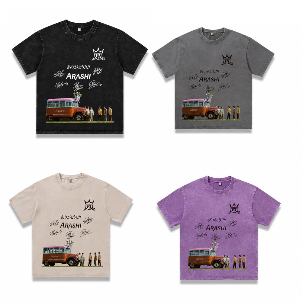 Amazon.co.jp: [HdGaBv] 嵐 ARASHI Tシャツ 半袖 ヴィンテージ風