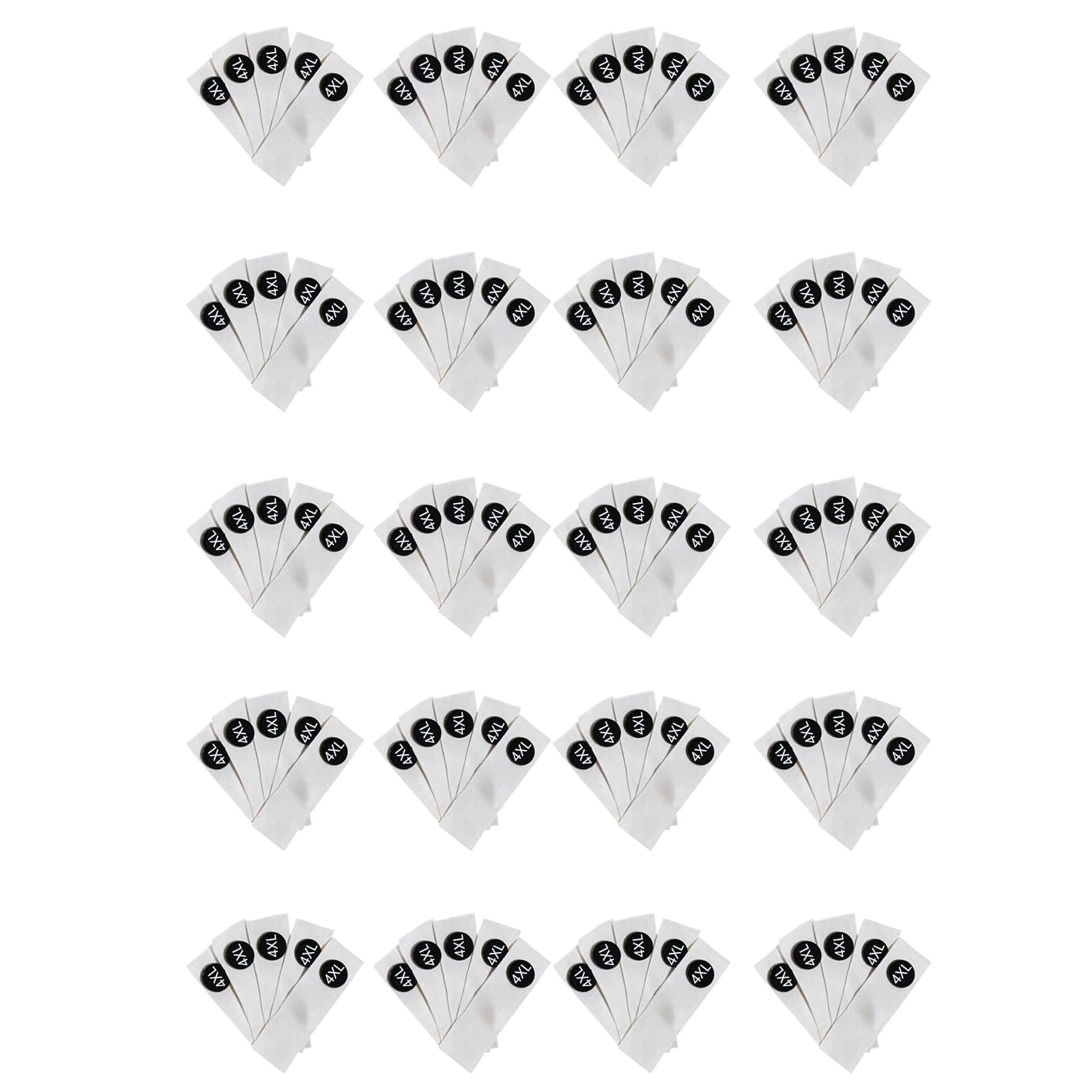 Tsophreniq White 100Pcs Washable Fabric Size Labels Assorted Size Clothing Labels For Garment Marking Household Clothing Identification Sewing