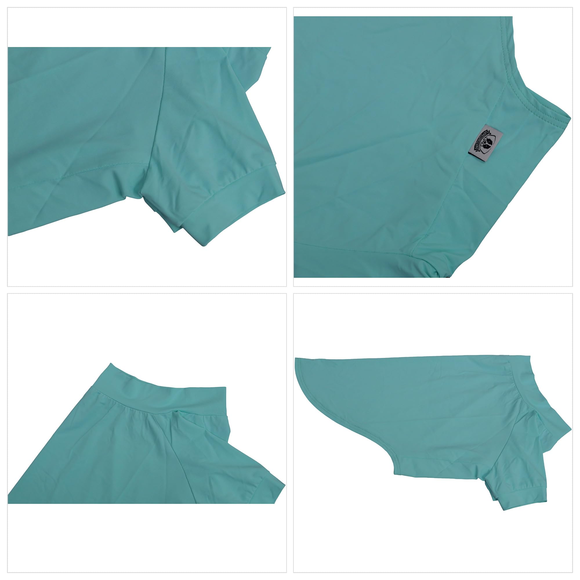 LoveLongLong Spring Summer Cooling Dog T-Shirt with UV Protection and Moisture-Wicking Fabric Blank Color Turquoise S - Image 4