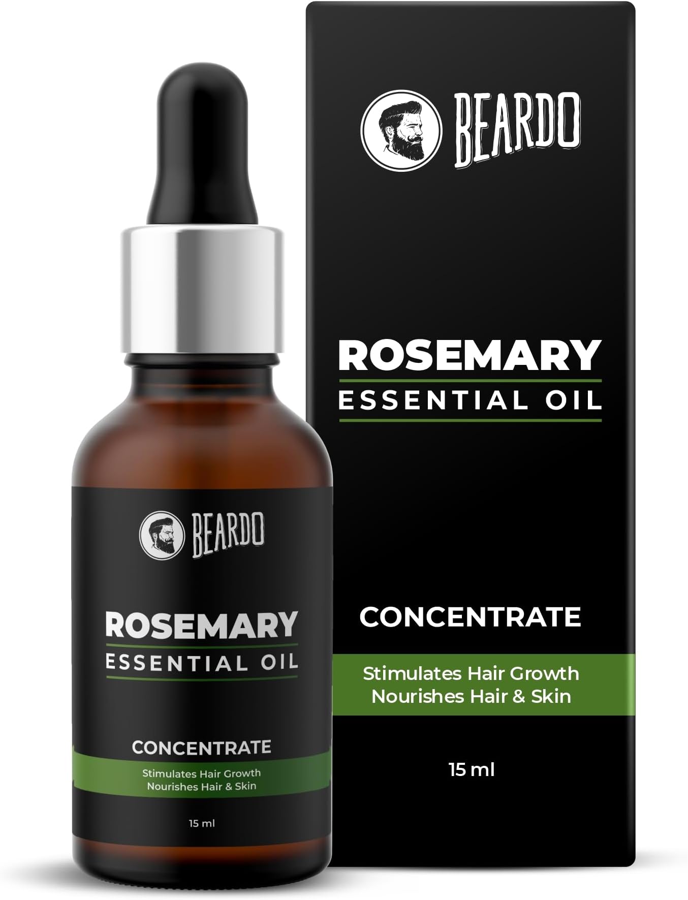 Rosemary Essential Oil, 15ml | Promotes Hair Growth & Reduces Hair Fall | Nourishes Hair & Skin | 100% Natural | Aromatic Benefits
