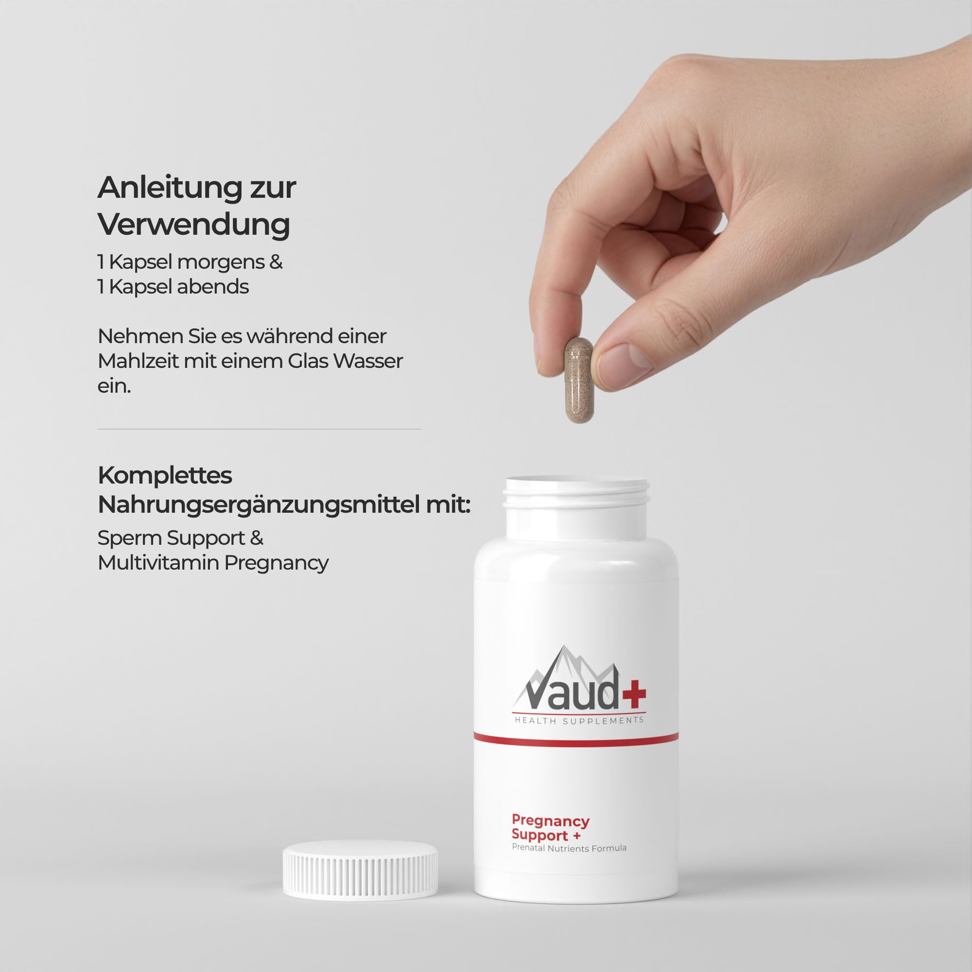 VAUD Kinderwunsch Vitamine Frauen – Folsäure, Eisen, Zink, B12 & Jod