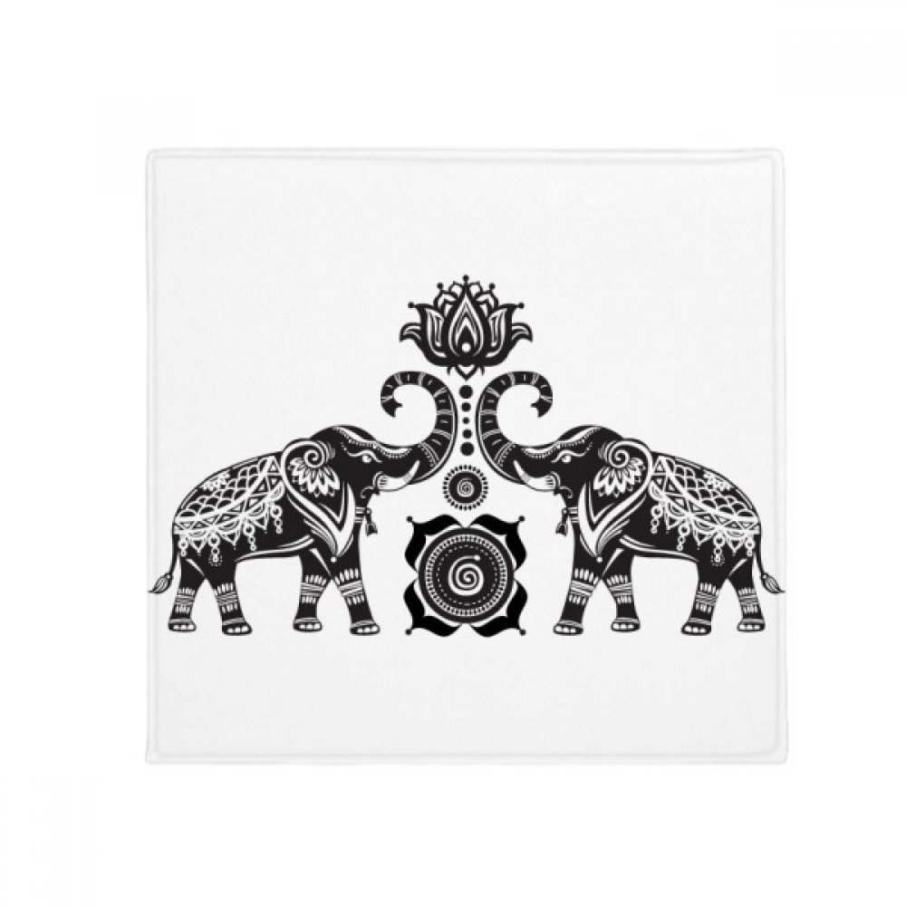 Tapis de cuisine éléphant multicolore 60x60 cm idéal pour égayer l'entrée