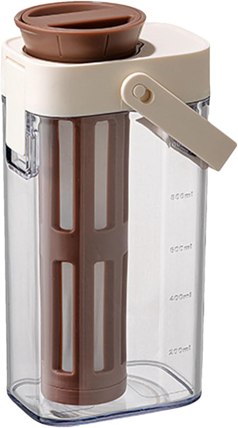 Cold Brew Coffee Maker - 1 Liter Cold Brew Tea Maker Coffee Pot - Kitchen Tools Jar with Handle Lid for Home Apartment Restaurant Party Picnic Milk Water Ice Tea Lemonade Fruit Drinks