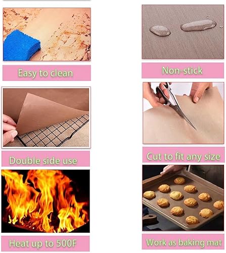 Miniatura 3 de Revestimientos para horno resistentes al calor, forros extra grandes para la parte inferior del horno, fibra de vidrio, fácil de limpiar, reducen