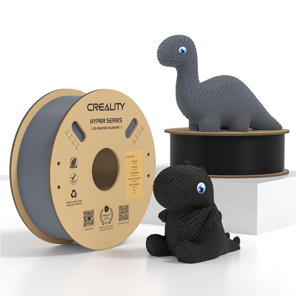 Creality Hyper PLA Filament 2KG, Up to 600mm/s High Speed 3D Printer Filament PLA 1.75mm, No-Tangling Stronger Toughness Fit Most 3D Printers