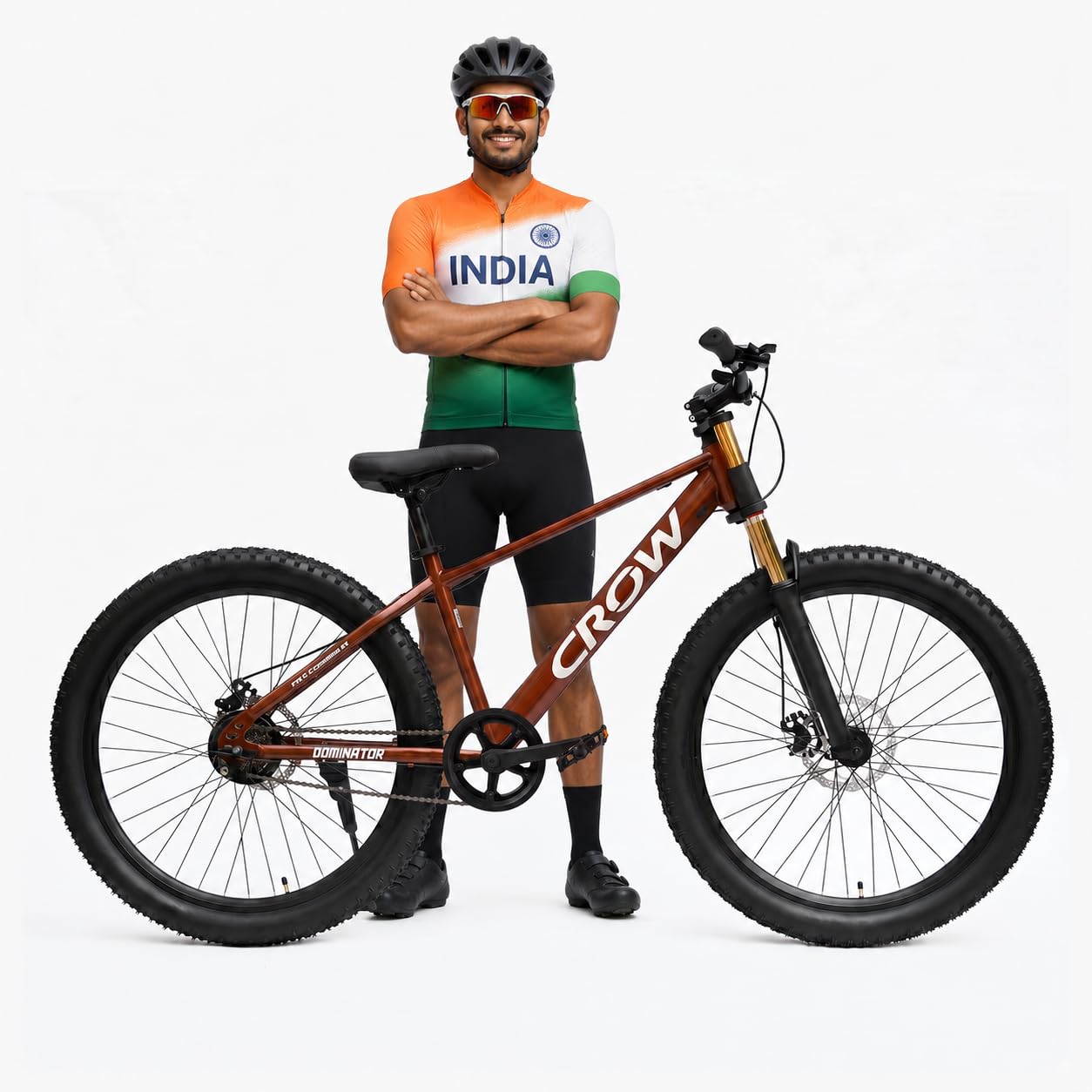 CROW Dominator Single Speed Cycle for Boys | 15.5 INCH Frame | 26T Mountain Bike | Double Crown Suspension | Jak Dual DISC | Stunt Cycle | Bicycle for Adults |Cycle for Boys 12 to 15 Years.-image-47