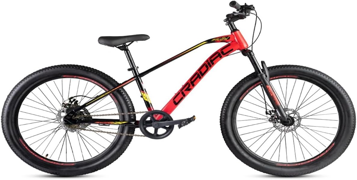Cradiac XC 90 Single Speed High Performance Steel Mountain Cycles for Men with Front Suspension & Dual Disc Brake MTB Bike 27.5 T | Ideal for 14+ Years, Unisex, Frame Size : 18.5 inch