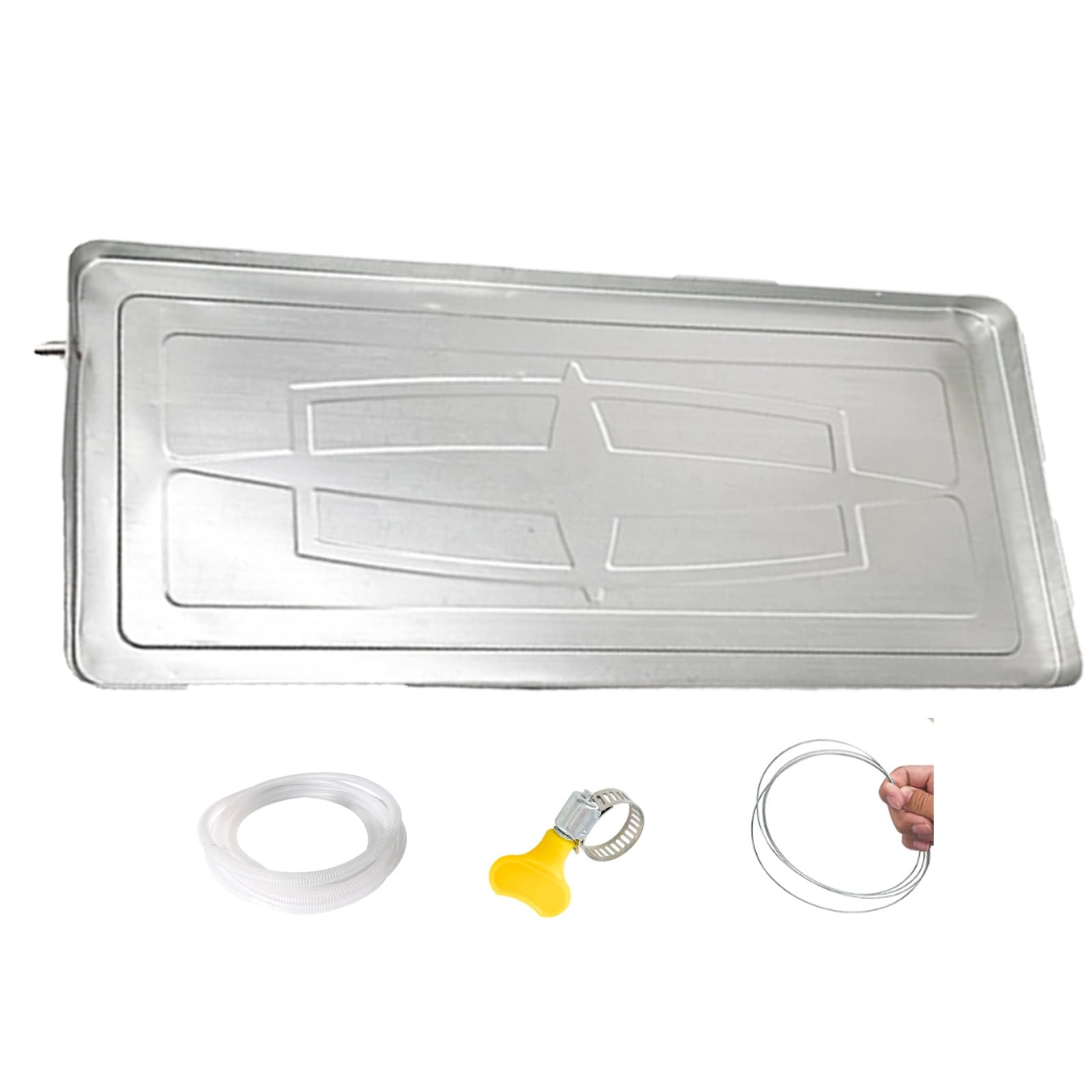 Vassoio Raccogligocce in Acciaio Inox, per Condizionatori D'aria da 1-6 CV, Vaschetta Raccogli Condensa a Tenuta Stagna(93x44x3cm/36.6x17.3x1.2in)